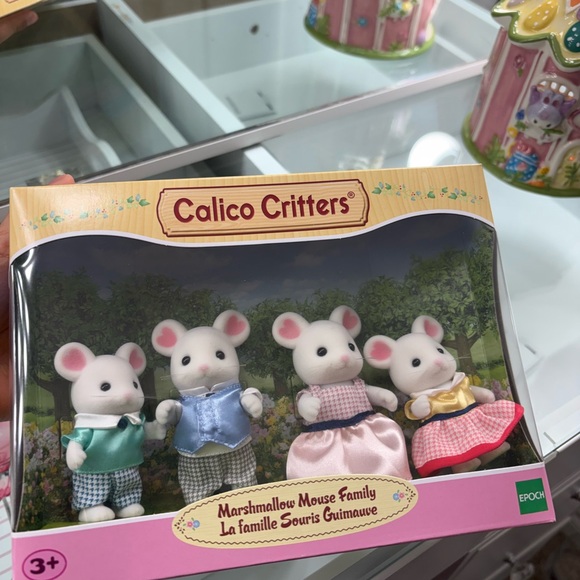 Calico Critters Marshmallow Mouse Family Set - Picture 1 of 4